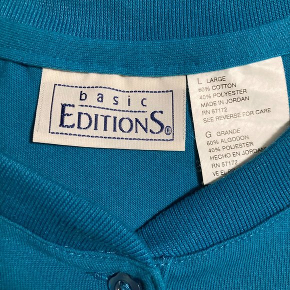 NWOT Vintage Basic Editions Short Sleeve Top Size L - Picture 9 of 10